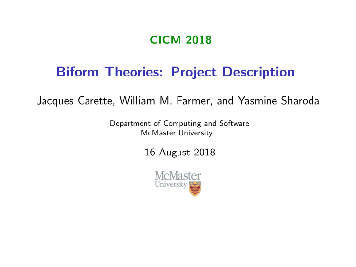 biform theories project description