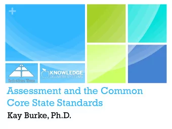 +  Assessment and the Common  Core State Standards  Kay Burke, Ph.D.  +  How has assessment changed