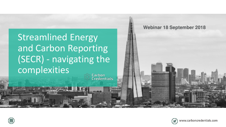 streamlined energy and carbon reporting secr navigating