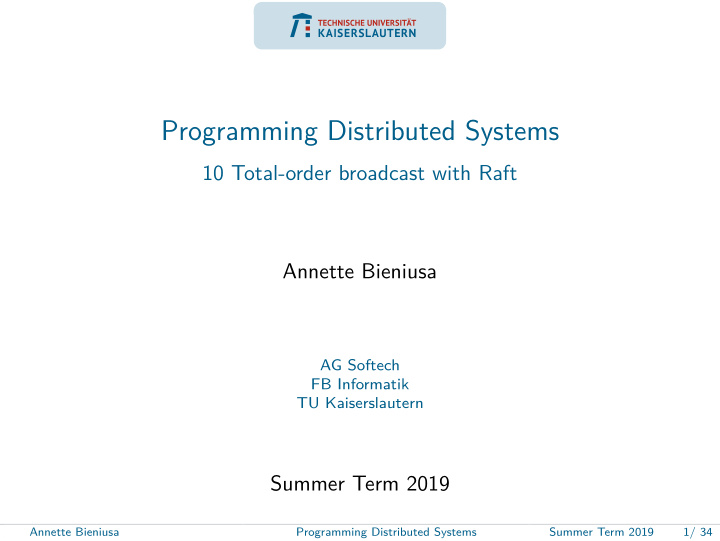 programming distributed systems