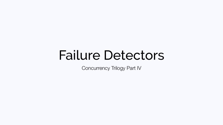 failure detectors