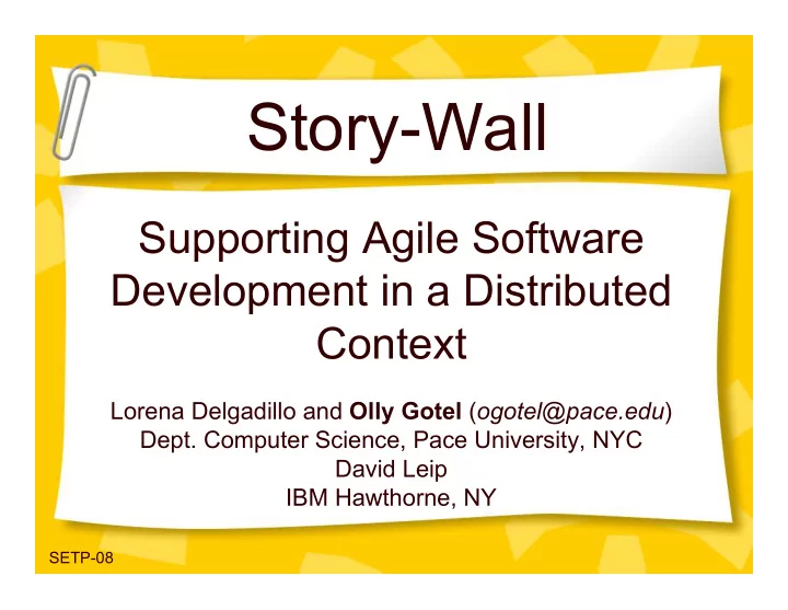 story wall