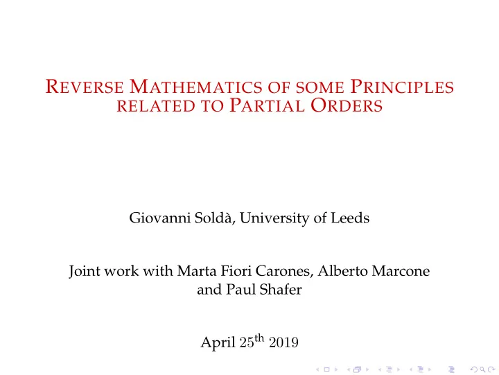 introduction plan of the talk