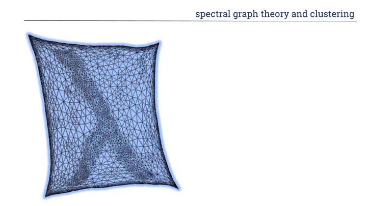 spectral graph theory and clustering linear algebra