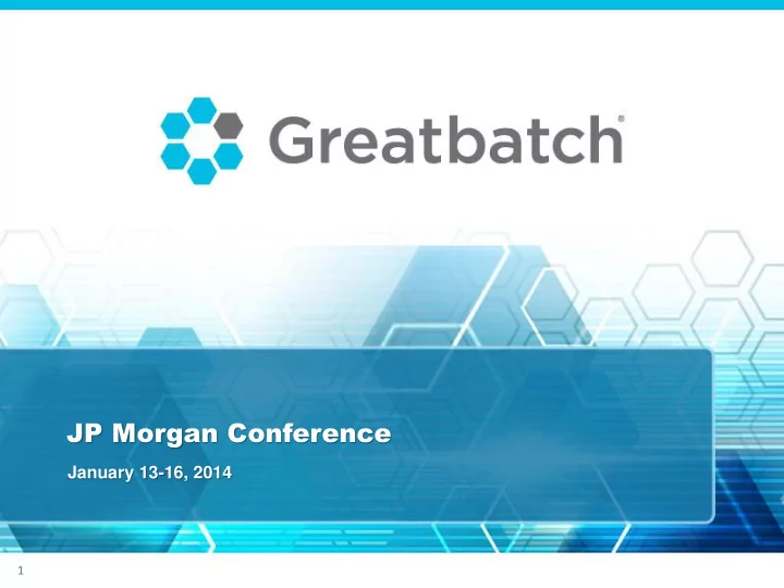 jp morgan conference