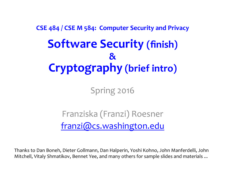 software security finish