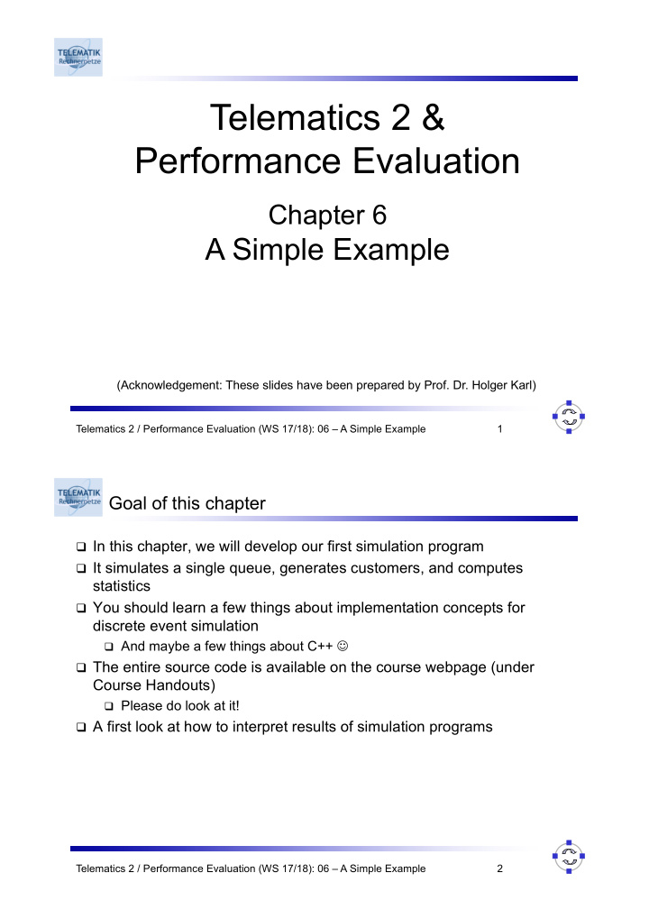 telematics 2 performance evaluation