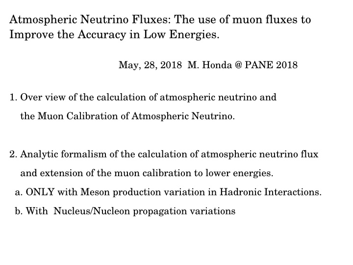 atmospheric neutrino fluxes the use of muon fluxes to