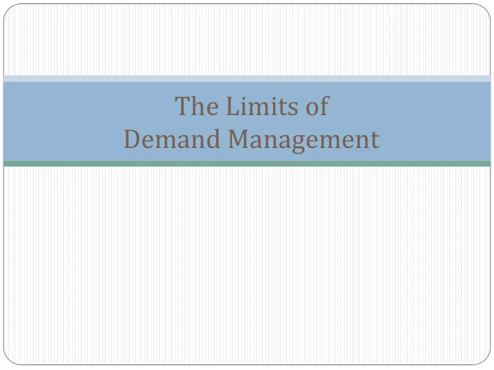 the limits of
