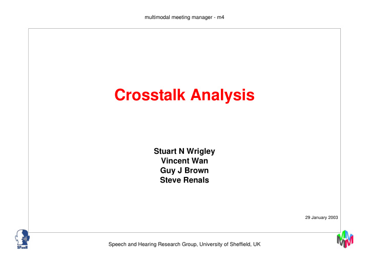 crosstalk analysis