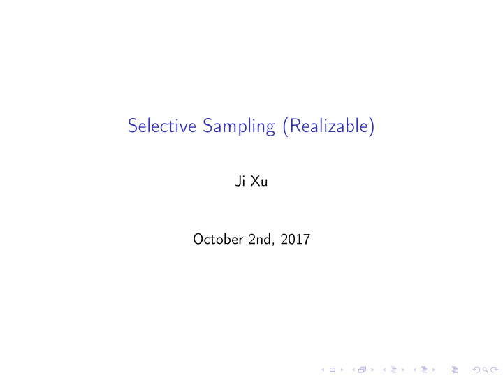 selective sampling realizable
