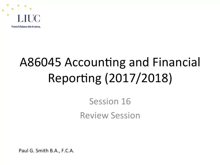 a86045 accoun ng and financial repor ng 2017 2018