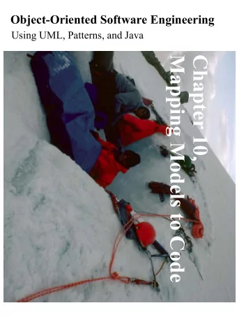 Mapping Models to Code  Chapter 10,  Overview  Object design is situated between system design and