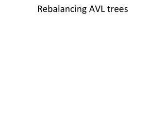 Rebalancing  AVL  trees    Rebalancing  AVL  trees    z    h+1    h