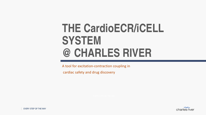 the cardioecr icell system charles river