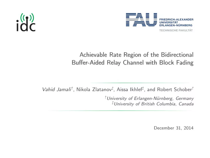 achievable rate region of the bidirectional achievable