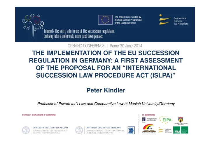 the implementation of the eu succession regulation in