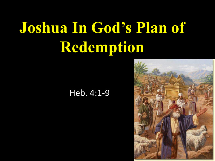 joshua in god s plan of redemption