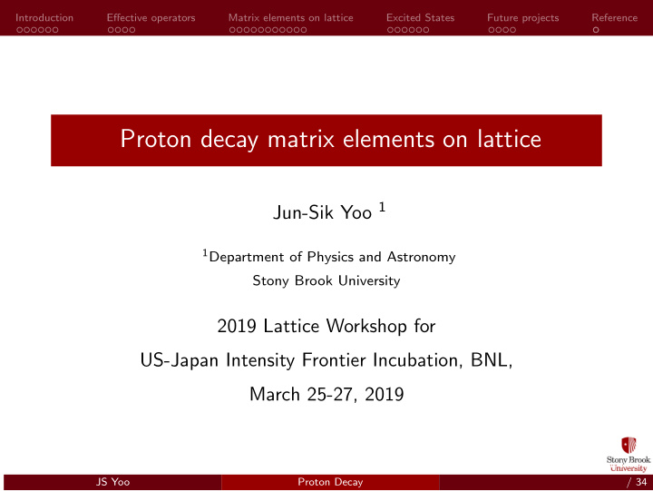 proton decay matrix elements on lattice