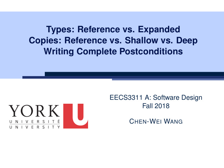 types reference vs expanded copies reference vs shallow