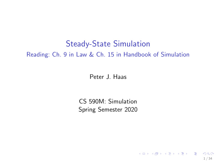 steady state simulation