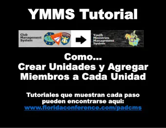 YMM  YMMS  S Tuto  utorial  rial  Como  Cr  Crear  ear Un  Unidades  idades y  y Ag  Agregar