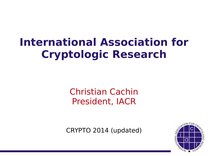 international association for cryptologic research