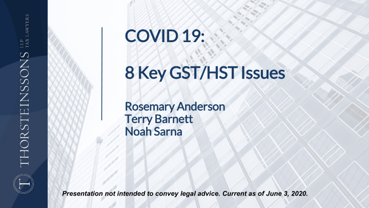 co covid 1 19 8 8 key gst t hst st issues es