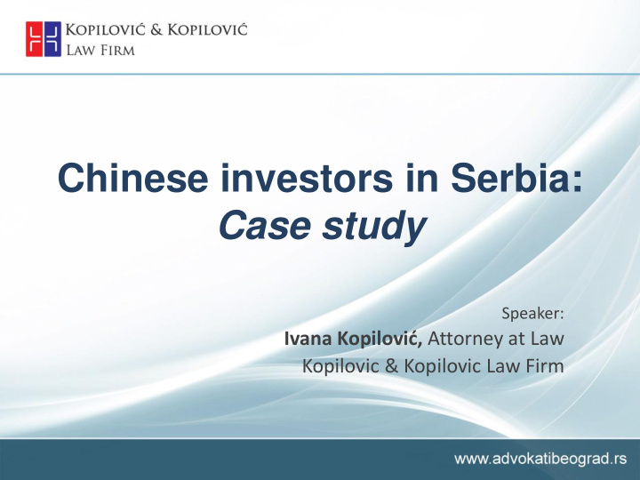 chinese investors in serbia