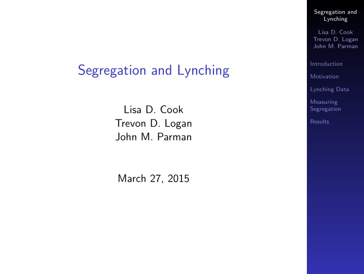 segregation and lynching