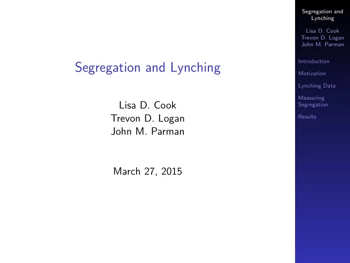 segregation and lynching