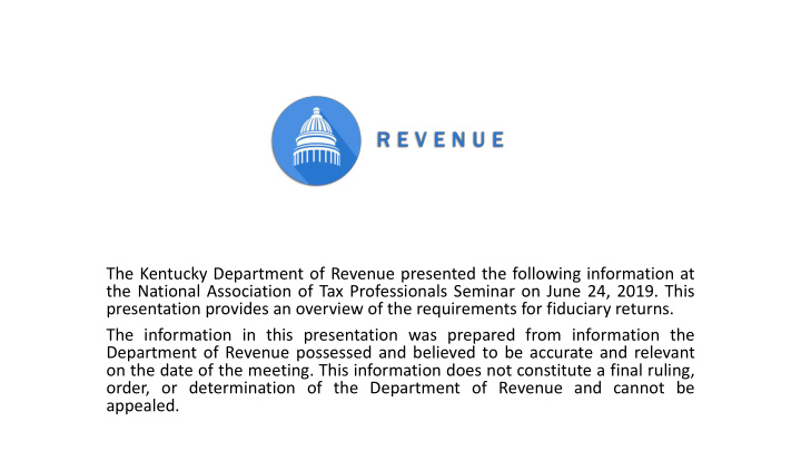 department of revenue possessed and believed to be