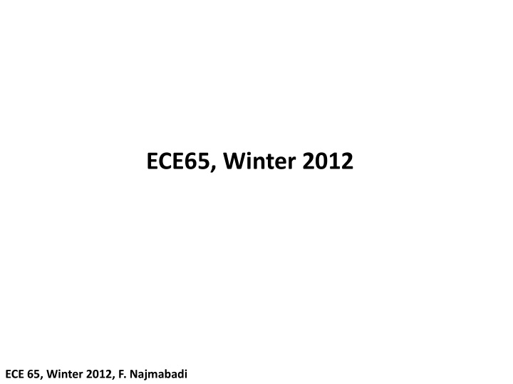 ece65 winter 2012