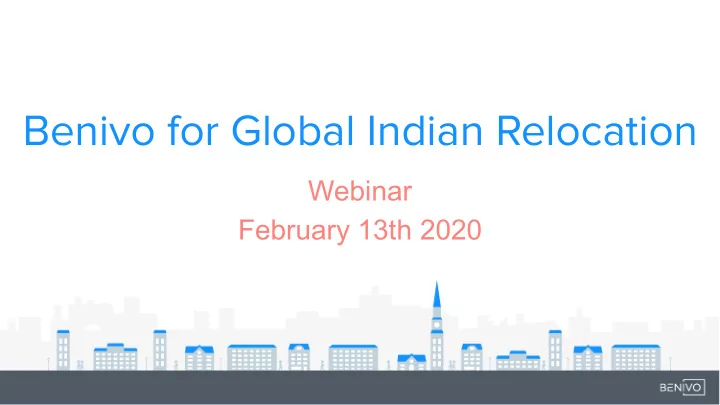 benivo for global indian relocation