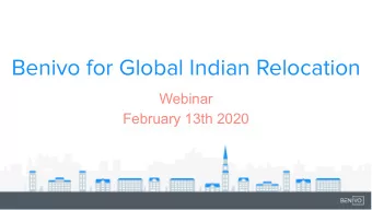 Benivo for Global Indian Relocation  Webinar  February 13th 2020  Your Hosts  Pankaj Bhatia,
