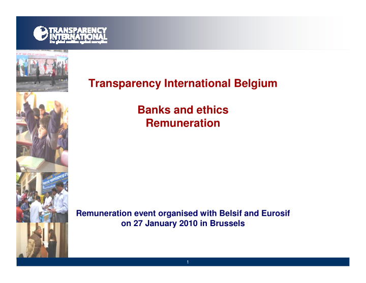 transparency international belgium banks and ethics