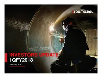 INVESTORS UPDATE  1QFY2018  February 2018  OPERATIONS  REVIEW  BUSINESS OVERVIEW  International