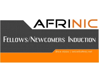 Brice Abba | brice@afrinic.net  Internet Ecosystem  AGENDA  AFRINIC Ltd.  AFRINICs Initiatives