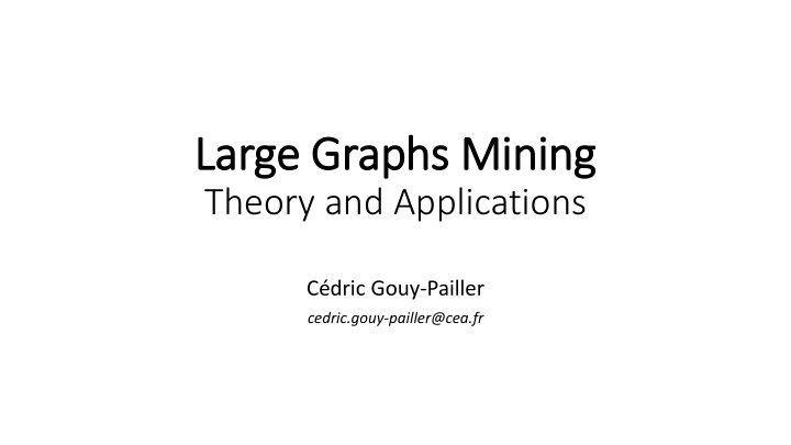 large graphs mining