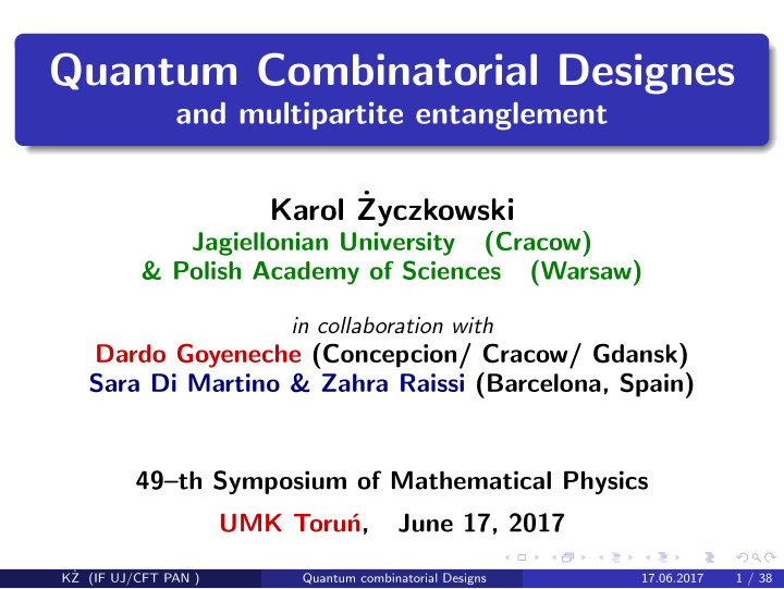 quantum combinatorial designes