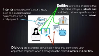 ?  Due? Dialogs are branching conversation flows that define how your application responds when it