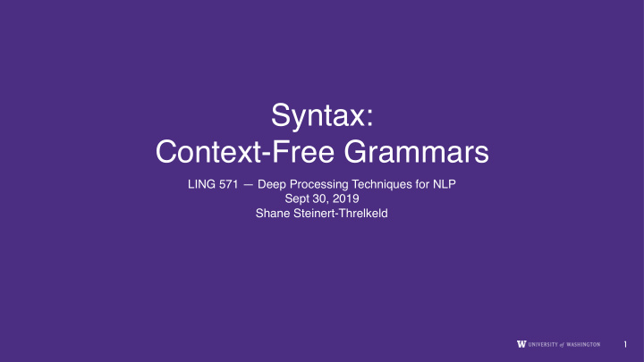 syntax context free grammars