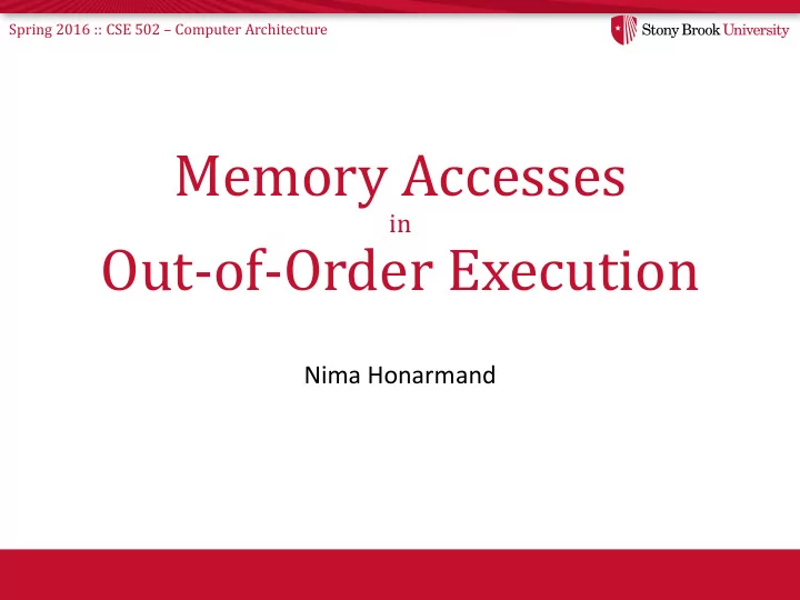 memory accesses