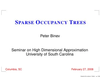 Outline  Example  Climate Prediction  Adaptive Methods for Approximation  Partitions and