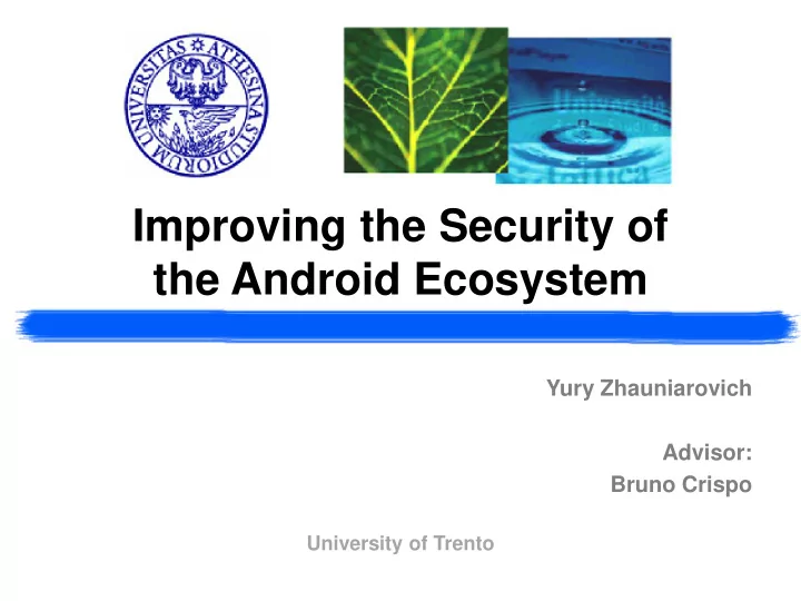 the android ecosystem