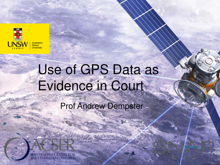 use of gps data as evidence in court