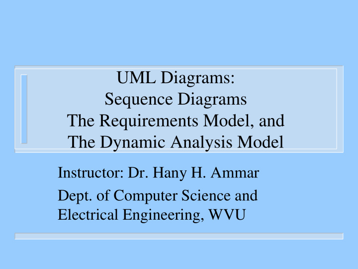 the requirements model and