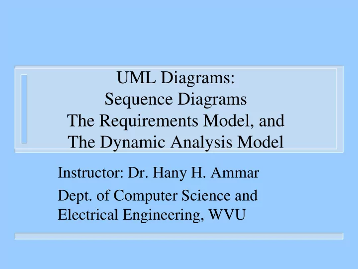 the requirements model and