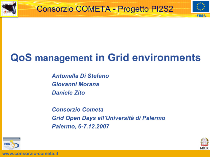 qos management in grid environments