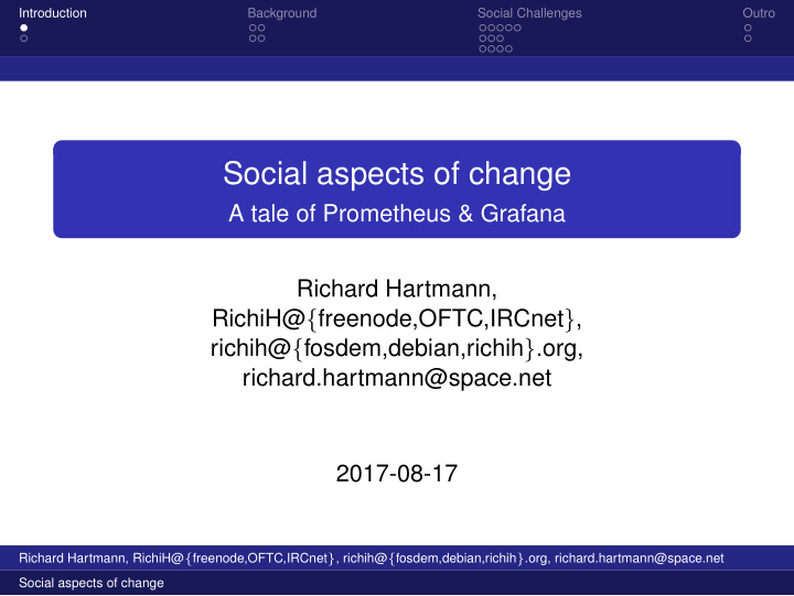 social aspects of change